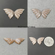 Moonstone Gemstone Carving : Natural Untreated Unheated Peach Moonstone Hand Carved Butterfly Pair