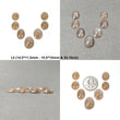 PEACH MOONSTONE Gemstone Rose Cut : Natural Untreated Unheated Moonstone Uneven Egg Shape 5pcs 6pcs & 7pcs