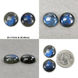 BLUE LABRADORITE Gemstone Cabochon : Natural Untreated Labradorite Oval Pear Round Cushion Shapes 2pcs