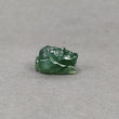 Emerald Gemstone Carving : 13.90cts Natural Untreated Green Emerald Hand Carved Buddha Face Sculpture Figurine 16*13mm