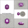 Sapphire Gemstone Step Cut : Natural Untreated Unheated Raspberry Purple Pink Sheen Sapphire Hexagon Shape