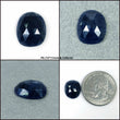 BLUE SAPPHIRE Gemstone Rose Cut : Natural Untreated Unheated Sapphire Uneven Shape 1pc