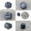 Record Keeper Blue SAPPHIRE Gemstone Crystal : Natural Unheated Triangle Formative Sapphire Rough Specimen