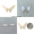 Agate Gemstone Carving : Natural Untreated Bi-Color Botswana Striped Agate Hand Carved BUTTERFLY Pair