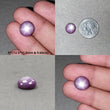 स्टार नीलम रत्न कैबोचोन: प्राकृतिक अनुपचारित अफ्रीकी गुलाबी नीलम 6 रे स्टार गोल और अंडाकार आकार सेट