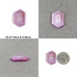 Sapphire Gemstone Flat Slices : Natural Untreated Unheated Rare Dimensional Rosemary Pink Sapphire Trapiche Hexagon Shape