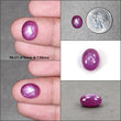 Star Sapphire Gemstone Cabochon : Natural Untreated Exclusive Rare Record Keeper Pink Sapphire 6Ray Star Oval Shape