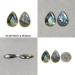 Labradorite Gemstone Checker Cut : Natural Untreated Rainbow Flashing Labradorite Pear Oval Shape Briolette Set For Jewelry