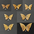 YELLOW Fire MOONSTONE Gemstone Carving : Natural Untreated Unheated Moonstone Hand Carved BUTTERFLY Pair