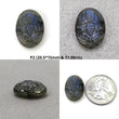 LABRADORITE Gemstone Carving : Natural Untreated Unheated Labradorite Gemstone Hand Carved Oval Shape (With Video)