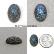 LABRADORITE Gemstone Carving : Natural Untreated Unheated Labradorite Gemstone Hand Carved Oval Shape (With Video)