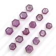 Raspberry Sheen PINK SAPPHIRE Gemstone Normal Cut : 12.55cts Natural Untreated Sapphire Hexagon Shape 5.5*4.5mm - 7*6mm 14pcs (With Video)