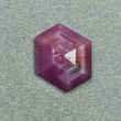 Raspberry SAPPHIRE Gemstone Normal Cut TRAPICHE : 12.65cts Natural Untreated Sheen Pink Sapphire Hexagon Shape 18*15mm (With Video)