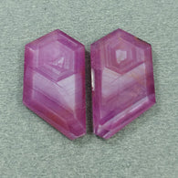 26.40cts Natural Untreated Raspberry Sheen PINK SAPPHIRE Gemstone September Birthstone Normal Cut Hexagon Shape 40cts Natural RASPBERRY Sheen PINK SAPPHIRE Hexagon Normal Cut 12*11mm - 16*14.5mm Pair