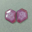 32.20cts Natural Untreated Raspberry Sheen PINK SAPPHIRE Gemstone September Birthstone Normal Cut Hexagon Shape 23*20mm Pair