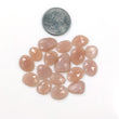 67.70cts Natural Untreated BROWN MOONSTONE Gemstone Rose Cut Uneven Shape 12*10mm*3.5(h) - 18*13mm*4(h) 17pcs Lot For Jewelry