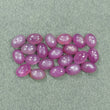 16.00cts प्राकृतिक अनुपचारित रास्पबेरी शीन बैंगनी गुलाबी नीलम रत्न सितंबर जन्म का पत्थर अंडाकार आकार काबोचोन 6*4mm 21 पीस लॉट आभूषण के लिए