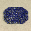 56.00cts प्राकृतिक अनुपचारित नीला लैपिस लाजुली रत्न हाथ से नक्काशीदार असमान आकार 55*40mm 1 पीस पेंडेंट के लिए