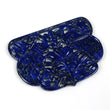 53.50cts प्राकृतिक अनुपचारित नीला लैपिस लाजुली रत्न हाथ से नक्काशीदार असमान आकार 39*53mm 1 पीस पेंडेंट के लिए