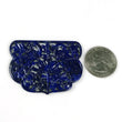 53.50cts प्राकृतिक अनुपचारित नीला लैपिस लाजुली रत्न हाथ से नक्काशीदार असमान आकार 39*53mm 1 पीस पेंडेंट के लिए