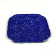 186.00cts प्राकृतिक अनुपचारित नीला लैपिस लाजुली रत्न हाथ से नक्काशीदार चौकोर आकार 64 मिमी 1 पीस पेंडेंट के लिए