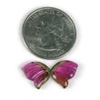 Watermelon TOURMALINE Gemstone Carving : 6.35cts Natural Untreated Pink Tourmaline Hand Carved Butterfly 10*12mm Pair (With Video)