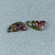 Watermelon TOURMALINE Gemstone Carving : 7.70cts Natural Untreated Pink Tourmaline Hand Carved Butterfly 15.5*8.5mm Pair (With Video)
