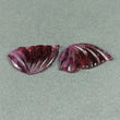 Watermelon TOURMALINE Gemstone Carving : 20.87cts Natural Untreated Pink Tourmaline Hand Carved Butterfly 28*17mm Pair (With Video)