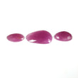 26.00cts Natural Untreated PINK SAPPHIRE Gemstone Uneven Shape Rose Cut 16*9.5mm - 25*16mm 3pcs