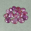 82.50cts Natural Untreated Raspberry Sheen PINK SAPPHIRE Gemstone September Birthstone Uneven Shape Rose Cut 11*8mm - 18*14mm 16pcs