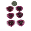 Exclusive Rare RUBELLITE TOURMALINE Gemstone Carving : 160.65cts Natural Untreated Pink Tourmaline Hand Carved Uneven FLOWER 28*25mm - 30*25mm 6pcs Set