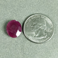 7.00ratti Natural Untreated RED RUBY (Maanik) Gemstone Normal Cut Oval Shape Rashi Ratan 14*12mm*4h
