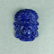 LAPIS LAZULI Gemstone Carving : 72.00cts Natural Untreated Unheated Lapis Hand Carved Lord HANUMAN 35.5*28mm*13(h)