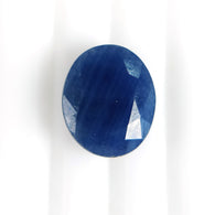 6.06 रत्ती प्राकृतिक अनुपचारित नीला नीलम (नीलम) रत्न राशि रतन अंडाकार आकार सामान्य कट 12*10 मिमी