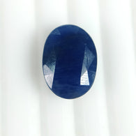 8.05 रत्ती प्राकृतिक अनुपचारित नीला नीलम रत्न अंडाकार आकार सामान्य कट 14*10 मिमी