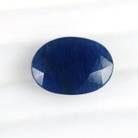 8.05 रत्ती प्राकृतिक अनुपचारित नीला नीलम रत्न अंडाकार आकार सामान्य कट 14*10 मिमी