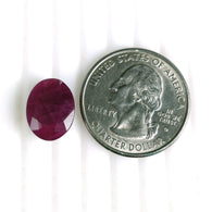 7.57cts Natural Untreated RED RUBY (Maanik) Gemstone July Birthstone Normal Cut Oval Shape Rashi Ratan 13*11mm