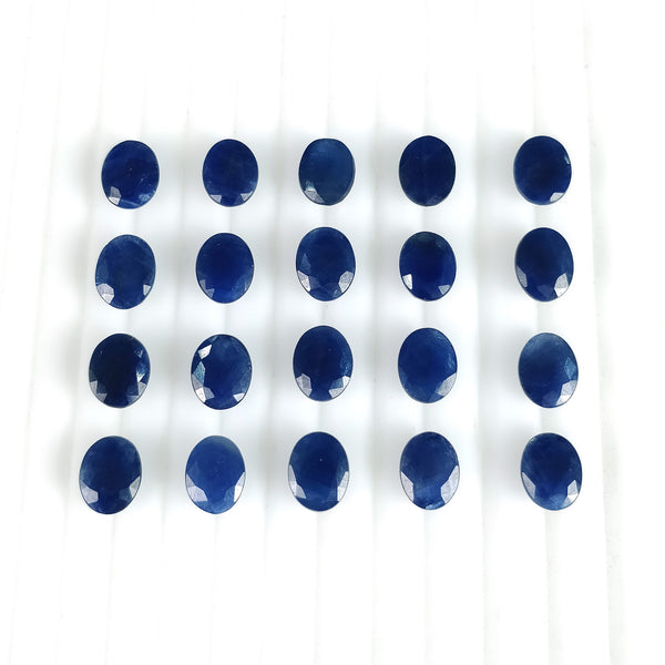 49.00cts Natural Untreated BLUE SAPPHIRE Gemstone September Birthstone Oval Shape Rose Cut 9*7mm 20pcs