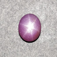 स्टार नीलम रत्न कैबोचोन: 4.70cts प्राकृतिक अनुपचारित अफ्रीकी 6Ray गुलाबी स्टार नीलम अंडाकार आकार कैबोचोन 10*8mm*6(h)mm 1pc