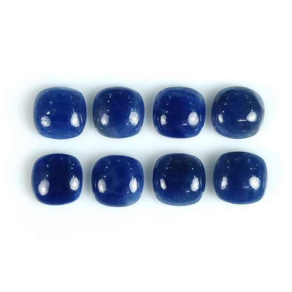 19.00cts Natural Untreated BLUE SAPPHIRE Gemstone Cushion Shape Cabochon September Birthstone 8mm 8pcs
