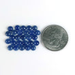 17.50cts प्राकृतिक अनुपचारित नीला नीलम रत्न गोल आकार काबोचोन सितंबर जन्म का रत्न 5 मिमी 27 पीस
