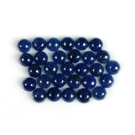 19.00cts Natural Untreated BLUE SAPPHIRE Gemstone Round Shape Cabochon September Birthstone 5mm 29pcs