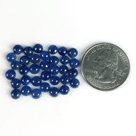 22.00cts Natural Untreated BLUE SAPPHIRE Gemstone Round Shape Cabochon September Birthstone 5mm 34pcs