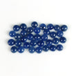 22.00cts प्राकृतिक अनुपचारित नीला नीलम रत्न गोल आकार काबोचोन सितंबर जन्म का रत्न 5 मिमी 34 पीस