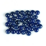 23.00cts Natural Untreated BLUE SAPPHIRE Gemstone Round Shape Cabochon September Birthstone 5mm 35pcs