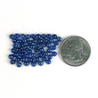 23.00cts प्राकृतिक अनुपचारित नीला नीलम रत्न गोल आकार काबोचोन सितंबर जन्म का पत्थर 4 मिमी 54 पीस