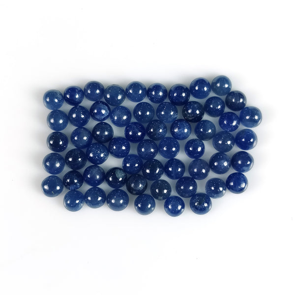 23.50cts Natural Untreated BLUE SAPPHIRE Gemstone Round Shape Cabochon September Birthstone 4mm 57pcs