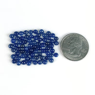 28.00cts Natural Untreated BLUE SAPPHIRE Gemstone Round Shape Cabochon September Birthstone 4mm 69pcs