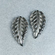 SMOKY QUARTZ Gemstone Carving : 28.00cts Natural Untreated Quartz Hand Carved Leaves 34*19mm Pair