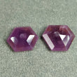 Raspberry SAPPHIRE Gemstone Cut September Birthstone : 10.35cts Natural Untreated Sheen PINK Sapphire Hexagon Shape Normal Cut 12*11mm Pair